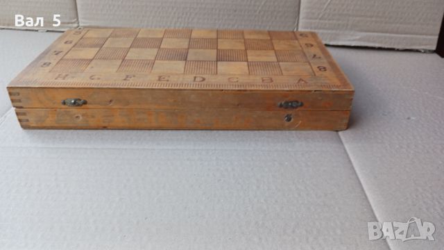 Стар дървен шах с табла, снимка 7 - Антикварни и старинни предмети - 45655593