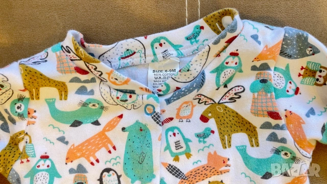 4 броя детски ромпъра, размер 6–9 месеца, снимка 4 - Бебешки гащеризони - 53661371