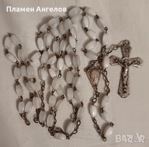 Розарий. Антична френска молитвена броеница , снимка 4 - Антикварни и старинни предмети - 52487155