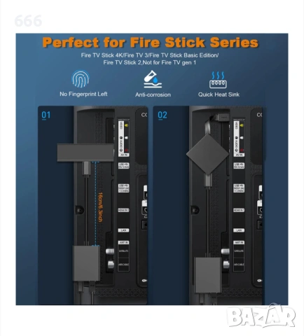 Ethernet USB адаптер Anchtek за Fire TV Stick, 100Mbps, Micro USB порт, LED индикатор, снимка 4 - Друга електроника - 53883670