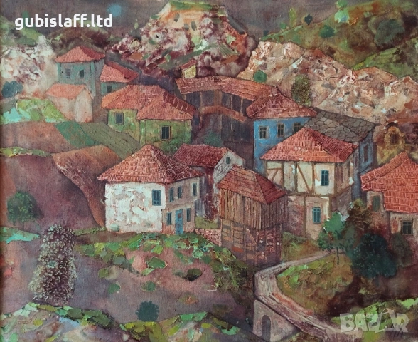 Картина, пейзаж, худ. Хинко Хинков, 1991 г., снимка 2 - Картини - 54132431