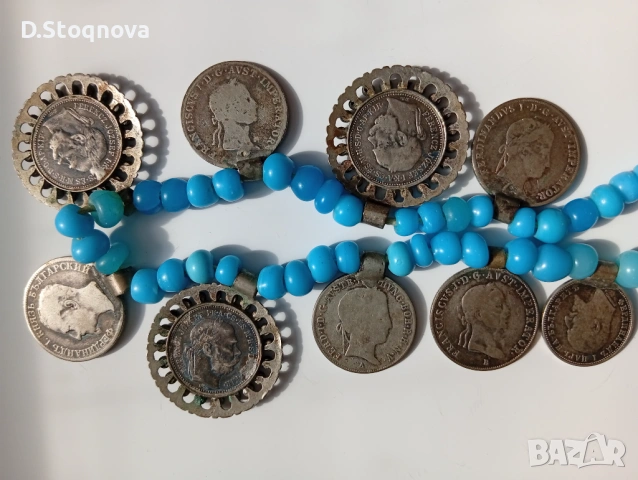 Автентичен сребърен Пендар(накит) с 9 Исторически монети/Царство България и Австро-Унгария/!, снимка 3 - Други ценни предмети - 53625960