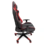 Ергономичен геймърски стол с функция за масаж и подложка за крака - червен, снимка 9