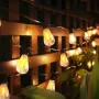 Външни соларни стрингови светлини, 18,3 м, 15+2 LED нечупливи крушки, дистанционно, USB конектор, снимка 7