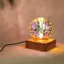 3D USB LED Нощна Лампа (любовно сърце),с дървена основаи превключвател на кабела  , снимка 5