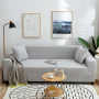 Еластичен калъф за диван "Комфорт", светло сиво, снимка 9