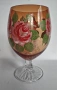 Уникална чаша/ваза от цветен кристал с ръчна декорация, снимка 6