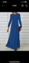 Дълга синя рокля от полиестер размер L, снимка 1