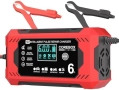 Ново 12V 6A интелигентно зарядно за акумулатор с пулс ремонт и поддръжка, снимка 1
