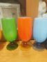 Стъклени чаши цветно стъкло, снимка 1