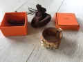 НОВА оранжева гривна от естествена кожа HERMES Paris Collier de Chien, снимка 2