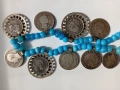 Автентичен сребърен Пендар(накит) с 9 Исторически монети/Царство България и Австро-Унгария/!, снимка 3