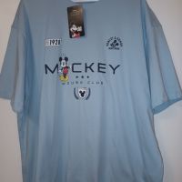 Светло синя нова тениска с Мики, 2ХЛ, снимка 1 - Тениски - 45097079