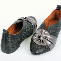 СЕЗОН'24! Ефектни ниски дамски обувки от естествена кожа - Два цвята, снимка 4 - Дамски ежедневни обувки - 45191548