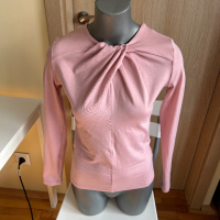 Дамска розова блуза с дълъг ръкав, снимка 1 - Блузи с дълъг ръкав и пуловери - 45057478