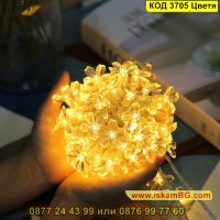 Соларни лампички за градина, цветя с 8 режима на светене в различни светлини - КОД 3705 Цветя, снимка 11 - Соларни лампи - 45341220
