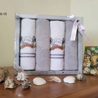 Подаръчни комплекти памучни кърпи за дома, снимка 9 - Хавлиени кърпи - 45606036
