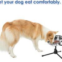 Vexong Повдигната купа за кучета със стойка, регулируема височина, неръждаема стомана, 25 х 8 см, снимка 2 - За кучета - 45616729
