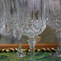 Чаши за вино и шампанско, френски оловен кристал, снимка 8 - Чаши - 45637139