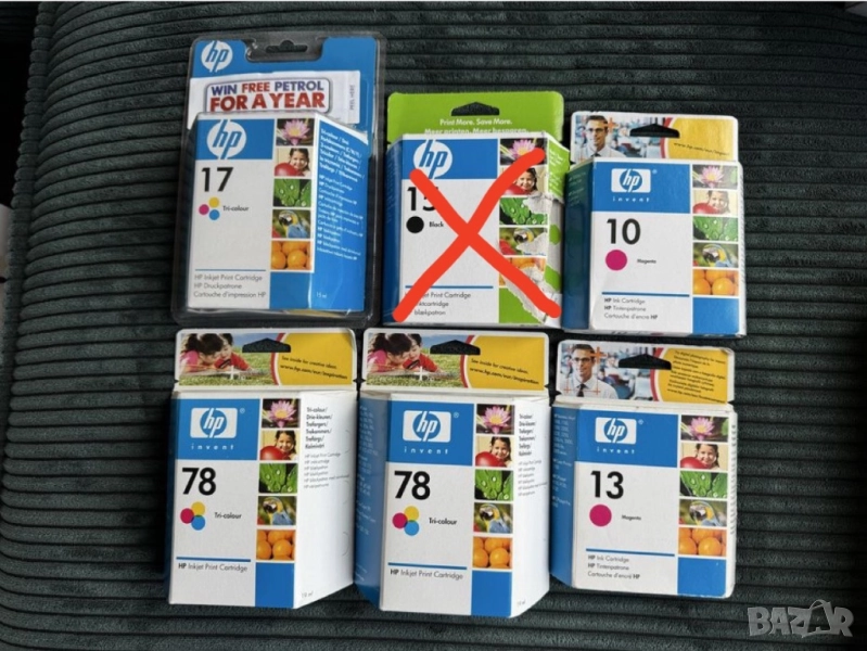 Мастило HP 10, 13, 17, 78, снимка 1