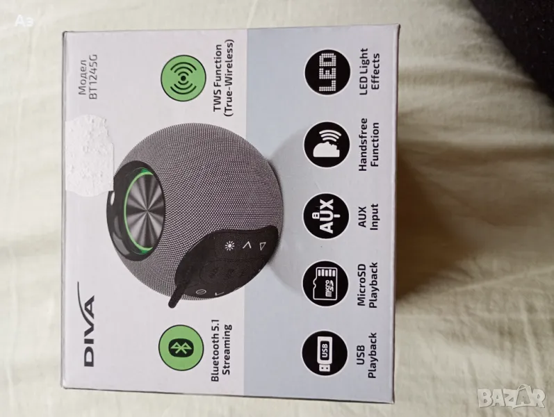 Блутут колонка DIVA, снимка 1