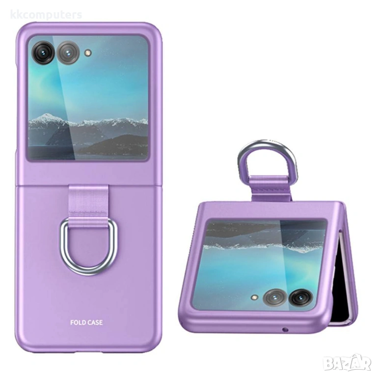 Твърд защитен калъф с ринг държач за Motorola Razr 40 Ultra 5G, снимка 1