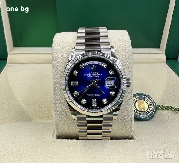 Rolex Day Date President Silver Blue 36 mm , снимка 1