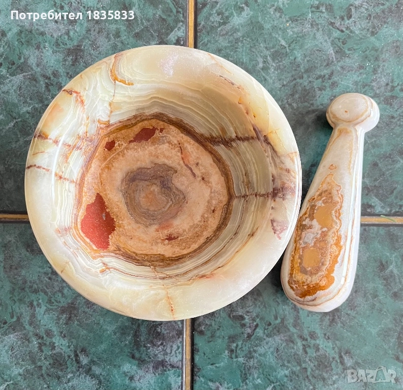 Хаванче от мраморен оникс, снимка 1