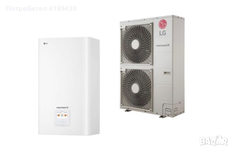 Термопомпа въздух-вода  LG Therma V HN1636M.NK5/HU163MA.U33, Сплит, 16 kW, отопление, охлаждане, снимка 1