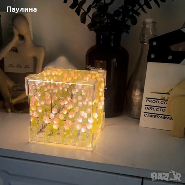 Очарователна нощна лампа лале – Многофункционално освежаване на вашето пространство, снимка 1