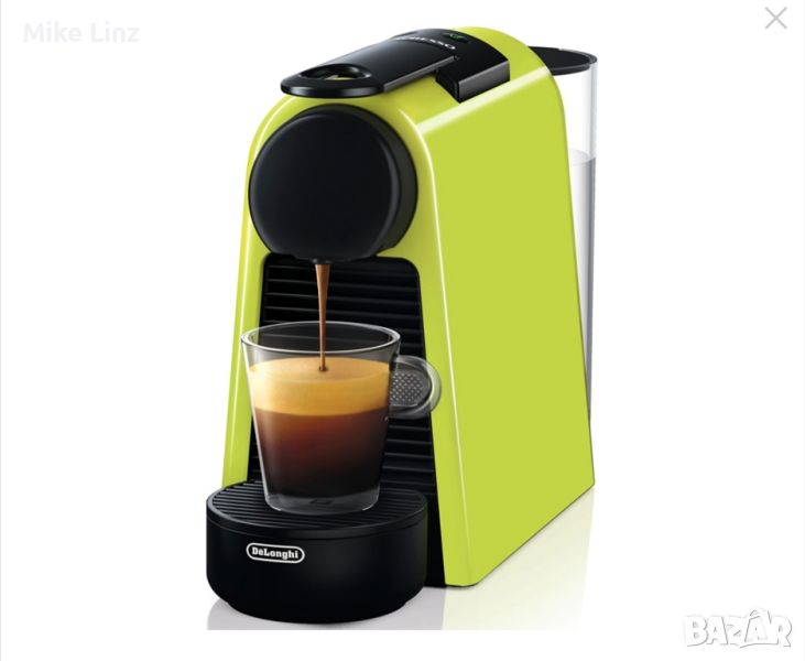 Кафемашина с капсули Nespresso by De’Longhi Essenza Mini Green EN85.L, 19 bar, 1260 W, 0.6 л, Зелен, снимка 1