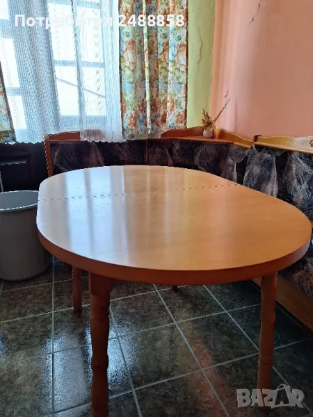 Дървена маса и столове, снимка 1