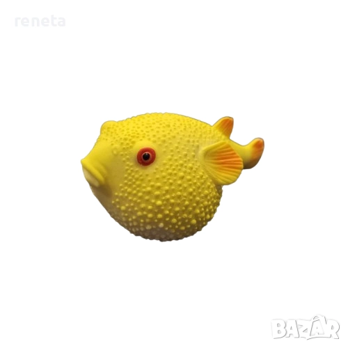 Скуиши риба, Антистрес, Силиконово,Жълто, 9 см, снимка 1