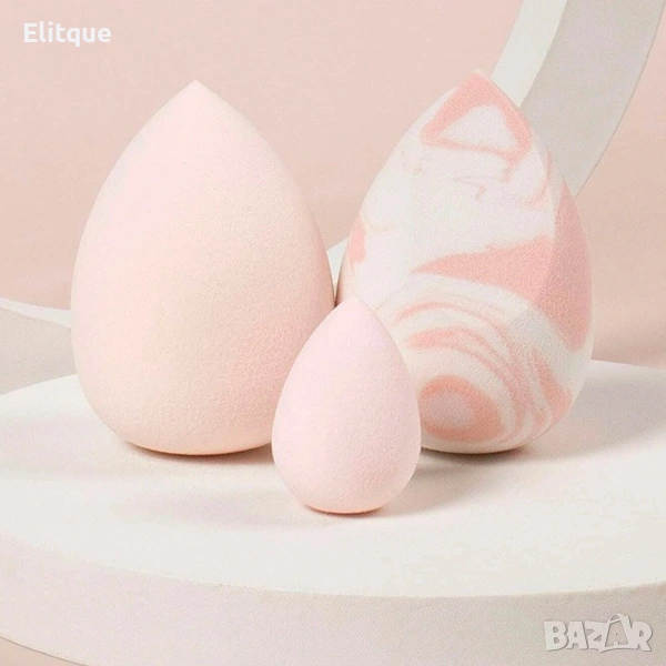 Комплект 3 броя гъбки за грим, снимка 1