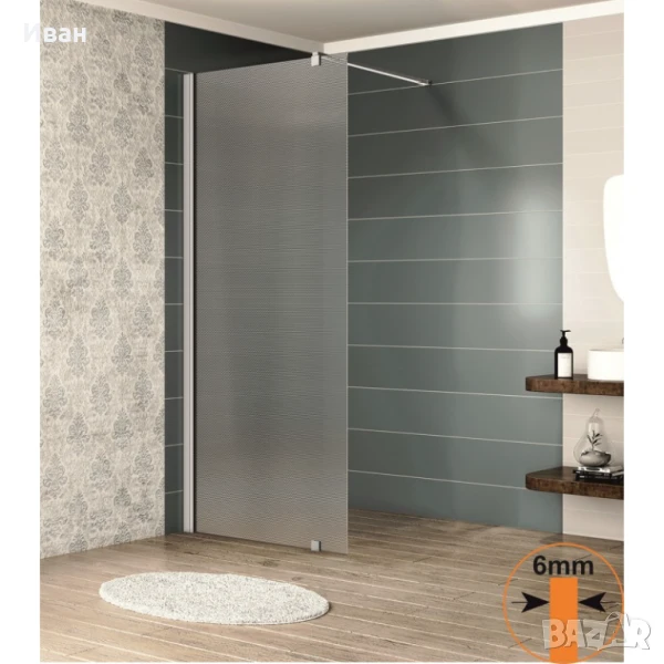 Продавам Стационарен параван, Размер: 70x200см, Матирано стъкло 6мм, снимка 1