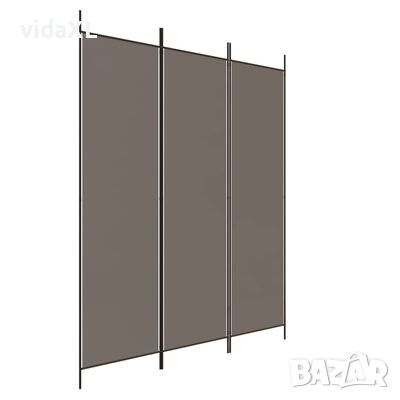 vidaXL Параван за стая, 3 панела, антрацит, 150x200 cм, текстил（SKU:350180, снимка 1