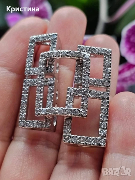 Нова масивна сребърна висулка с циркони, снимка 1