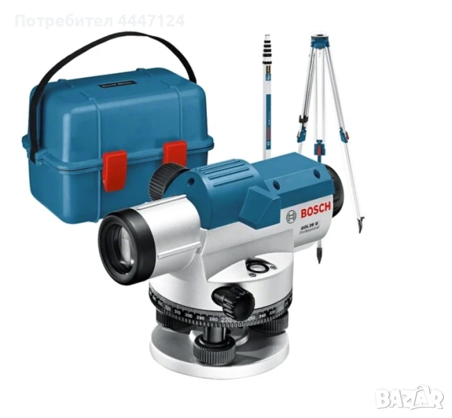   Оптичен нивелир, BOSCH GOL 26 G, ПОД НАЕМ, снимка 1