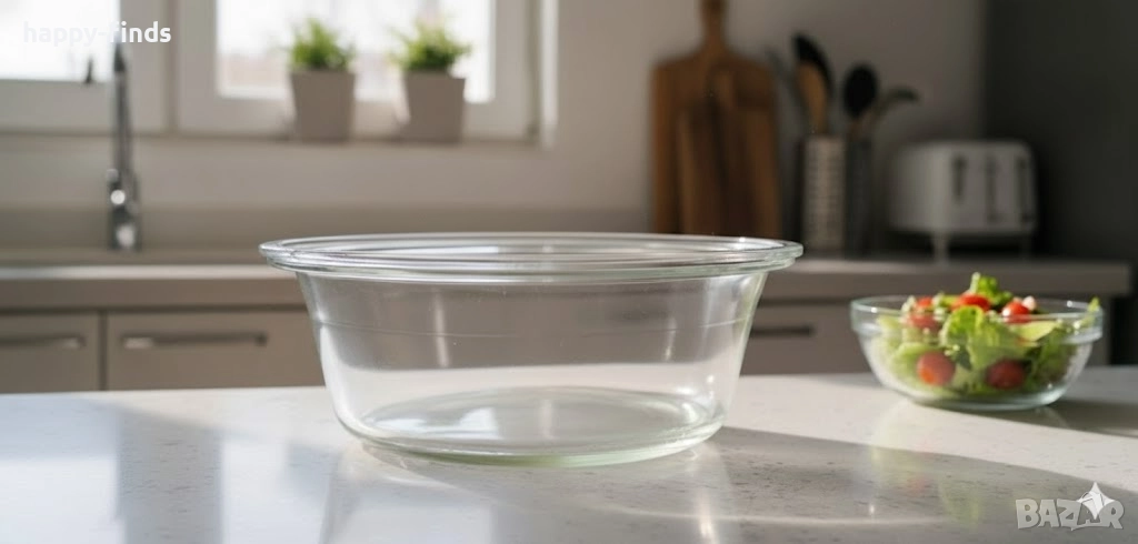 Стъклена купа от огнеупорно стъкло 5 литра, снимка 1