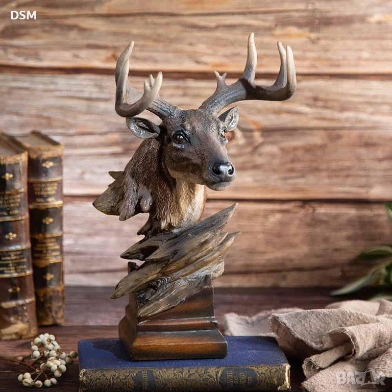 Нова Статуетка Елен - Трофей - Сувенир Еленче с Рога - 30см, снимка 1