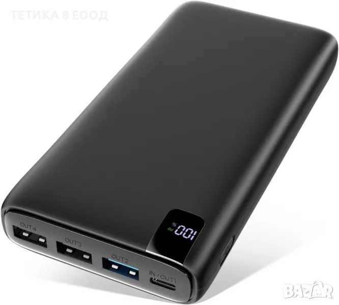 Външна батерия 26800 mAh, USB C с 22,5 W захранване, 4-портово зарядно устройство, снимка 1