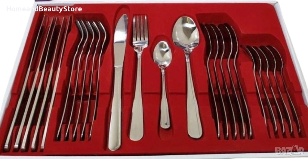 Прибори за хранене 24ч. Bohmann, кутия, неръждаема стомана, снимка 1