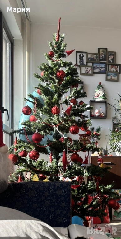 Коледна елха 190 см в зелено, снимка 1