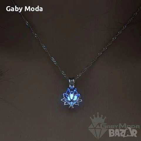 Дамско луминисцентно колие Цвете