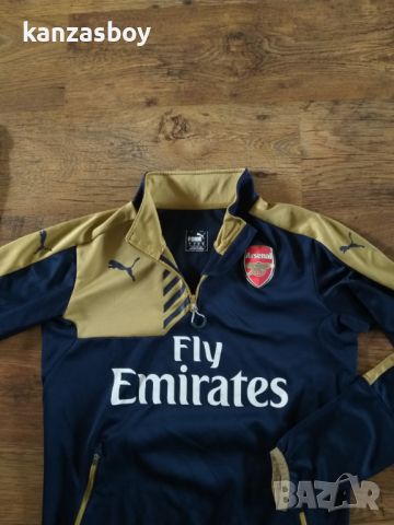 Puma 2015-16 Arsenal 1/4 Zip Training Top - мъжка футболна блуза М, снимка 4 - Спортни дрехи, екипи - 45829883