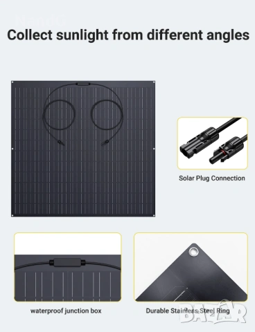 Гъвкав слънчев панел 2x240w монокристален, снимка 2 - Друга електроника - 53485501