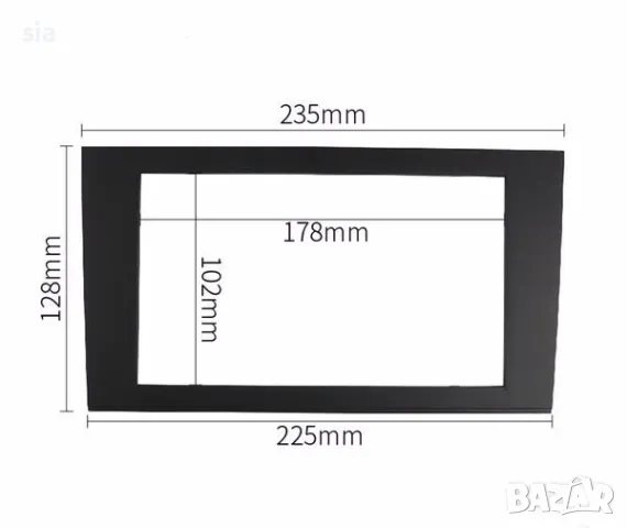 Адапторна рамка , За Audi A4 B6, B7 2002-2006, SEAT Exeo 2009+, Черен, снимка 2 - Аксесоари и консумативи - 48988079