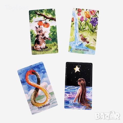 Таро карти 7х12см: Seasonal Fox Tarot & Wild Child Tarot & Nishikigoi Tarot, снимка 6 - Карти за игра - 45399685
