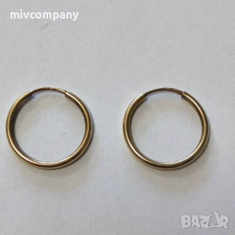 Златни обеци 1.22гр., снимка 2 - Обеци - 53647252