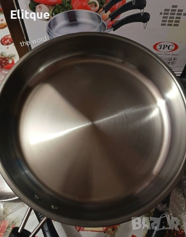Супер здрави и качествени 3 броя тигани с дръжка 22/24/26 см., снимка 5 - Съдове за готвене - 53389632